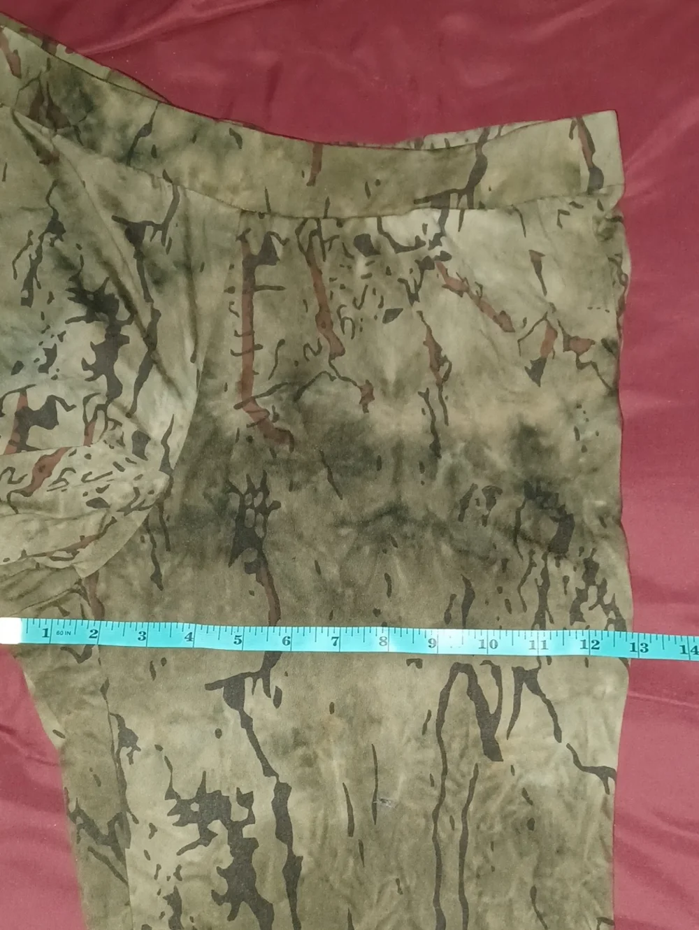 SHEIN Green Camo Two-Piece Crop Top & Wide Leg Pants Set - Size 1X